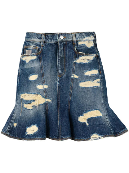 The Rip&Repair Fluted Mini Skirt