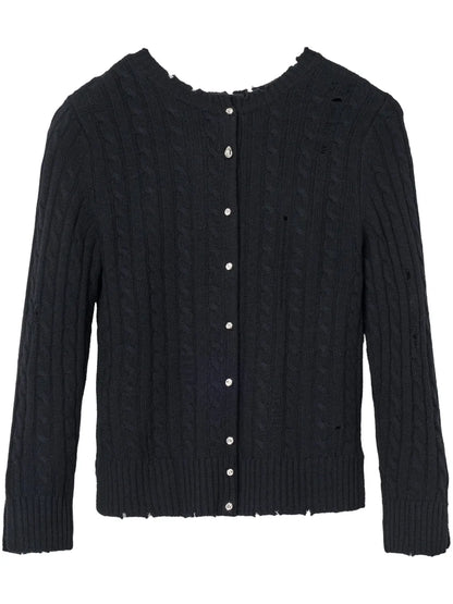 Shrunken Cashmere-Blend Cardigan