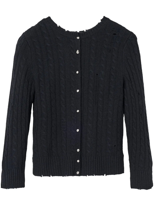 Shrunken Cashmere-Blend Cardigan