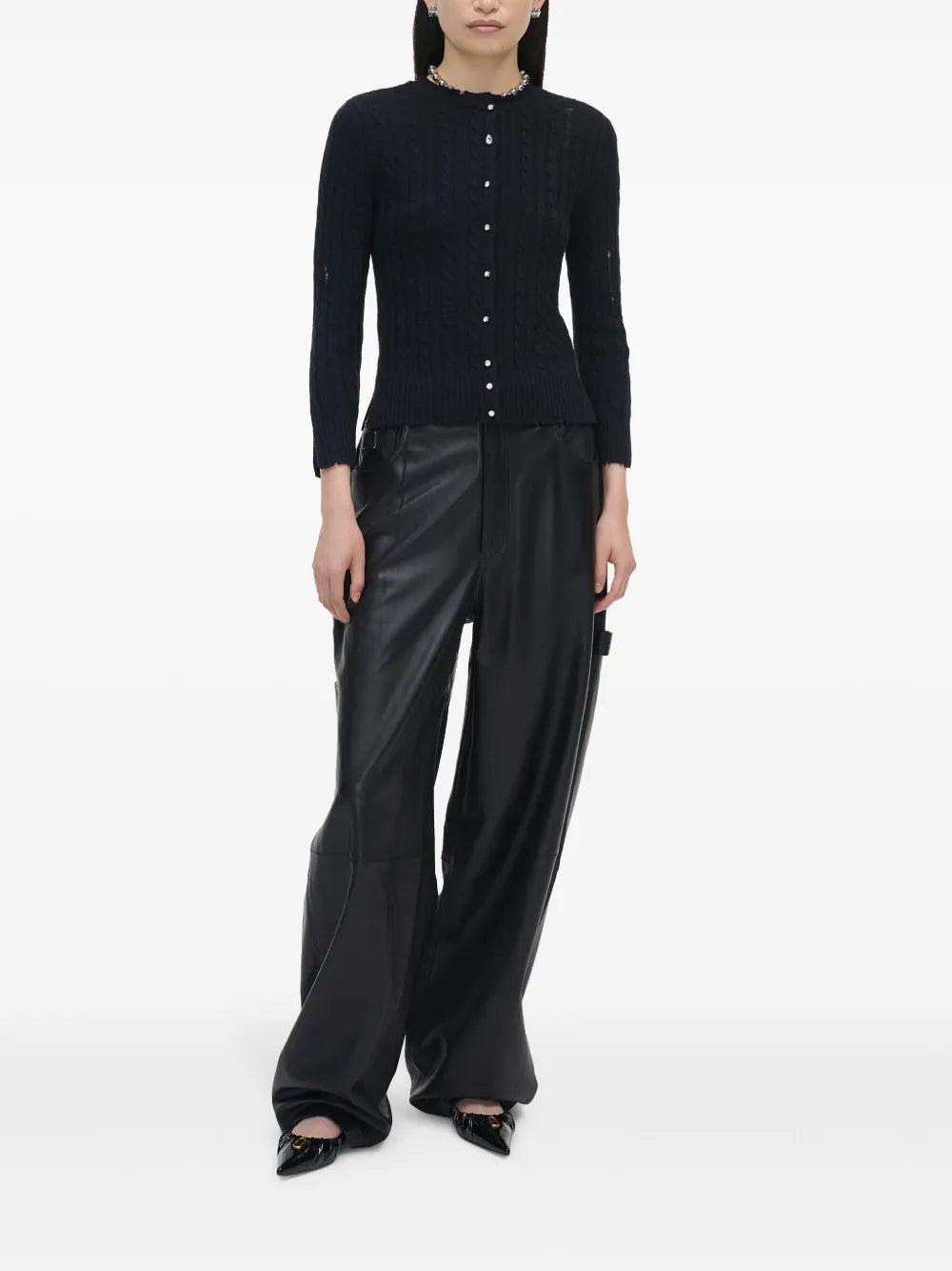 Shrunken Cashmere-Blend Cardigan