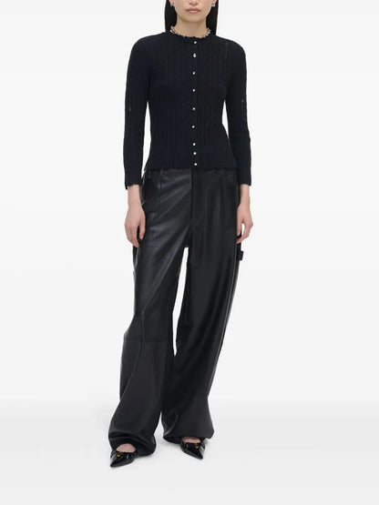 Shrunken Cashmere-Blend Cardigan