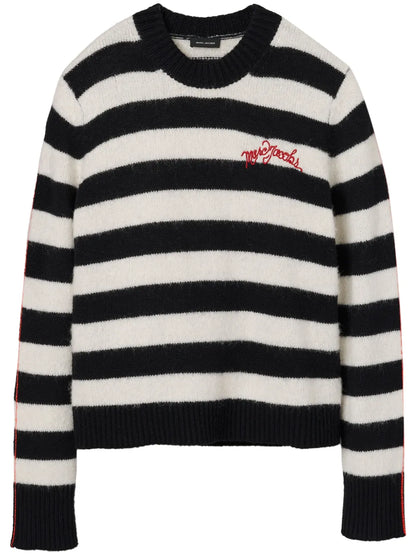 Logo-Embroidered Striped Jumper