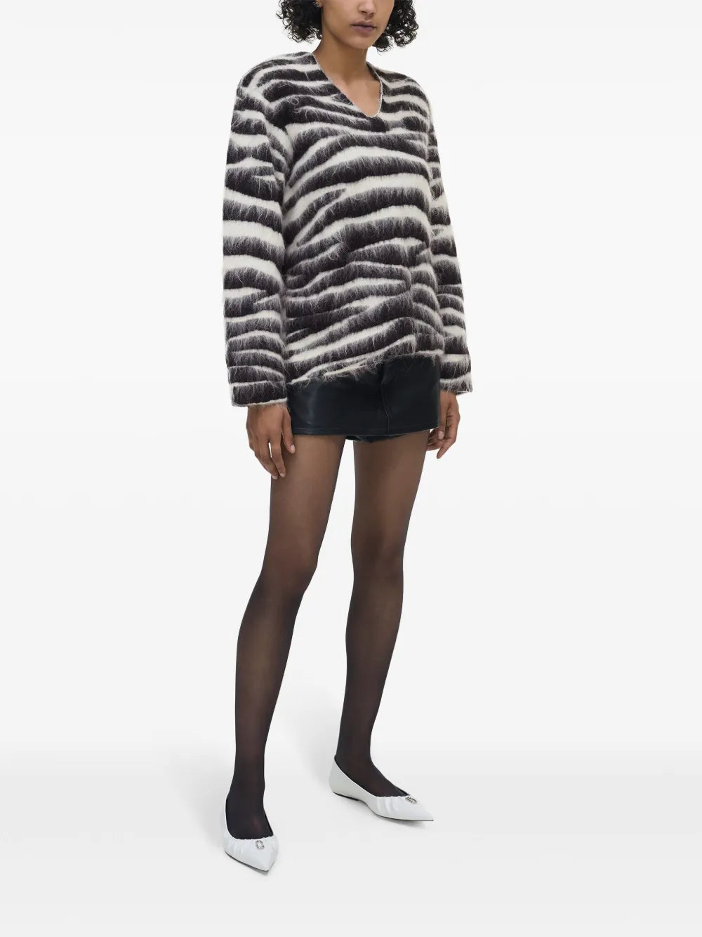 Brushed Zebra-Intarsia Jumper