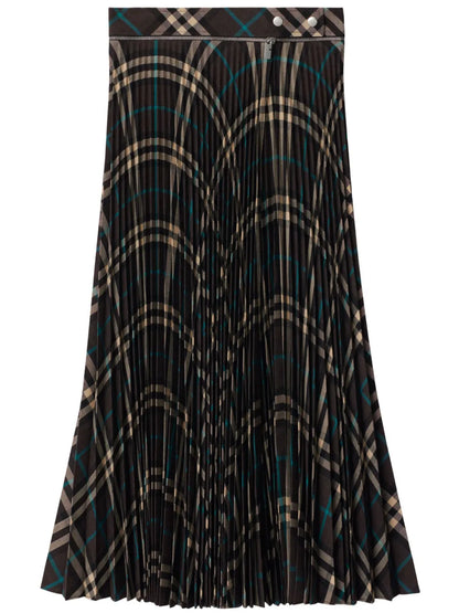 Checked Wool Skirt