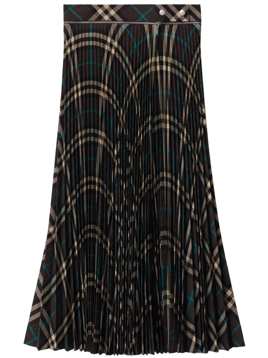 Checked Wool Skirt