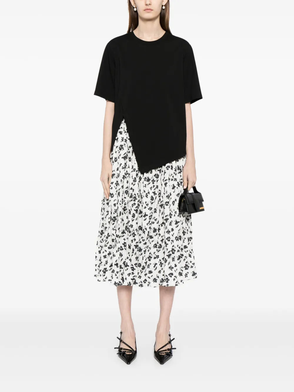 Floral-Print High-Waisted Skirt Set