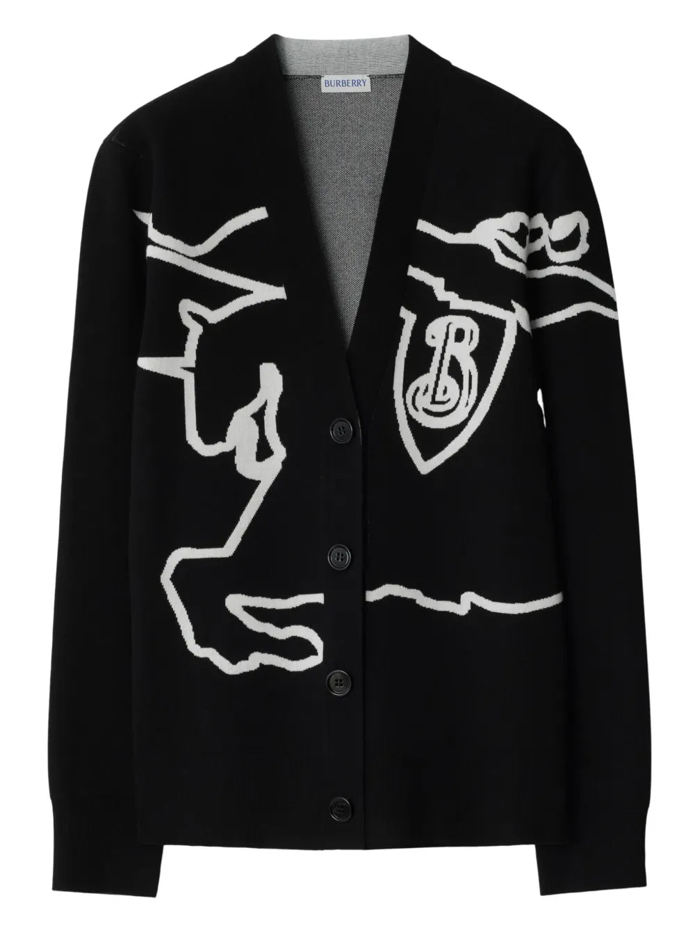Equestrian Knight Cotton-Blend Cardigan
