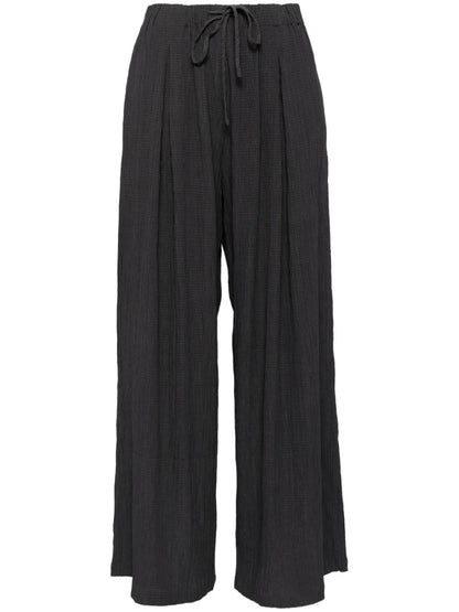 Drawstring Straight-Leg Trousers