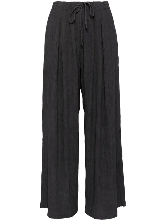 Drawstring Straight-Leg Trousers