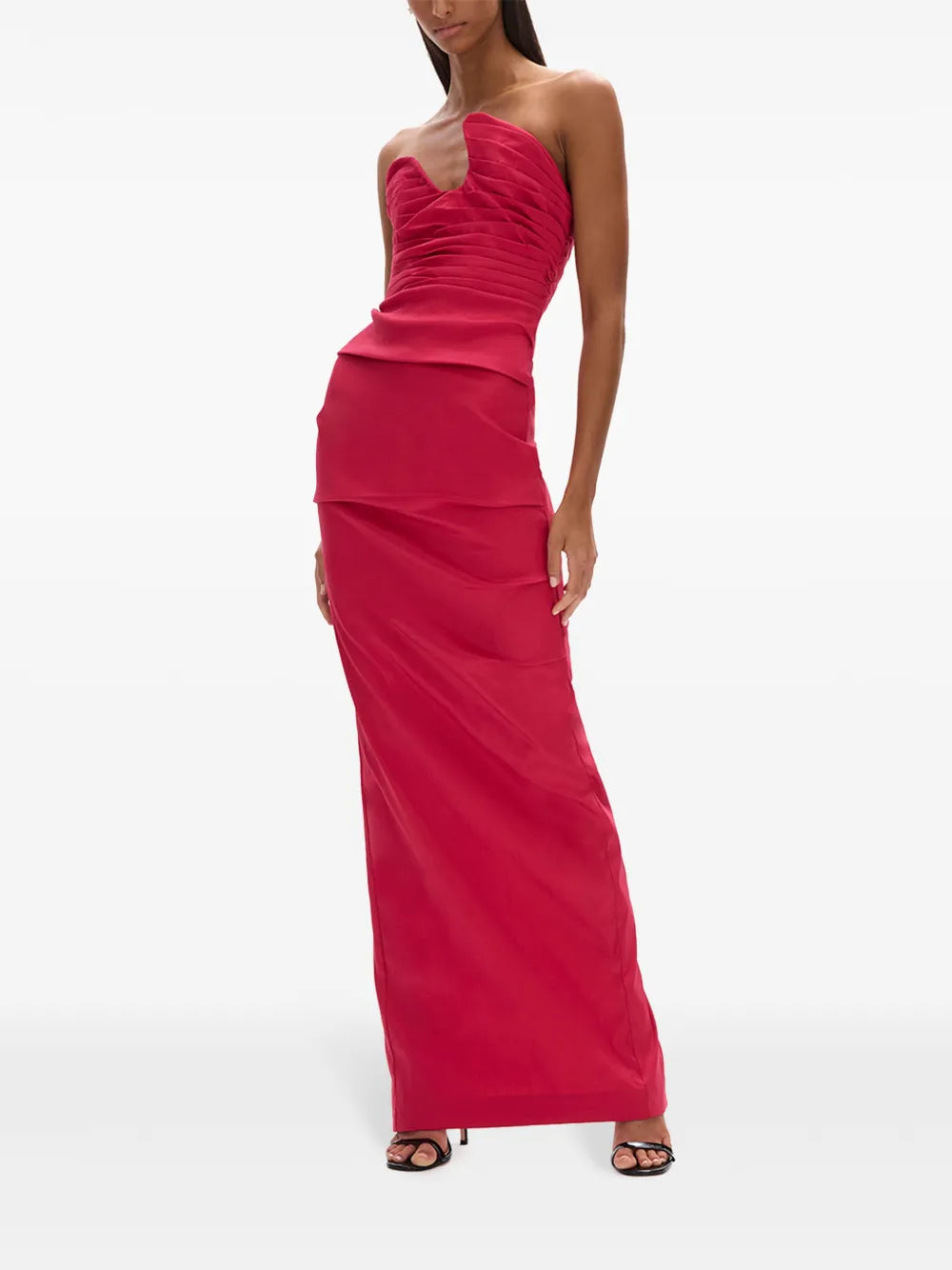 Cheri Asymmetric-Neck Dress