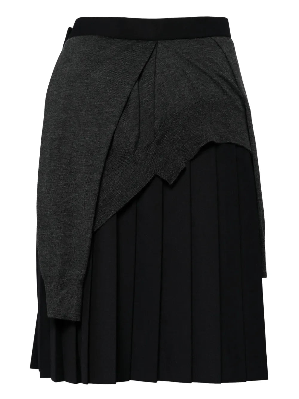 Asymmetric Layered Midi Skirt