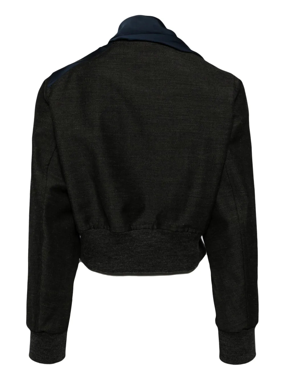 Scarf Detail Cropped Jacket