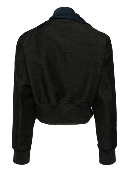 Scarf Detail Cropped Jacket
