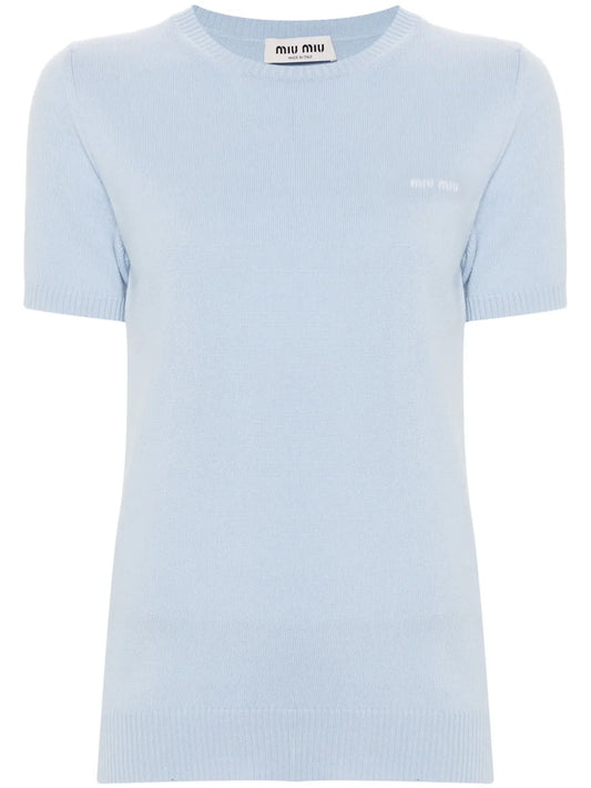 Logo-Intarsia Cashmere Top