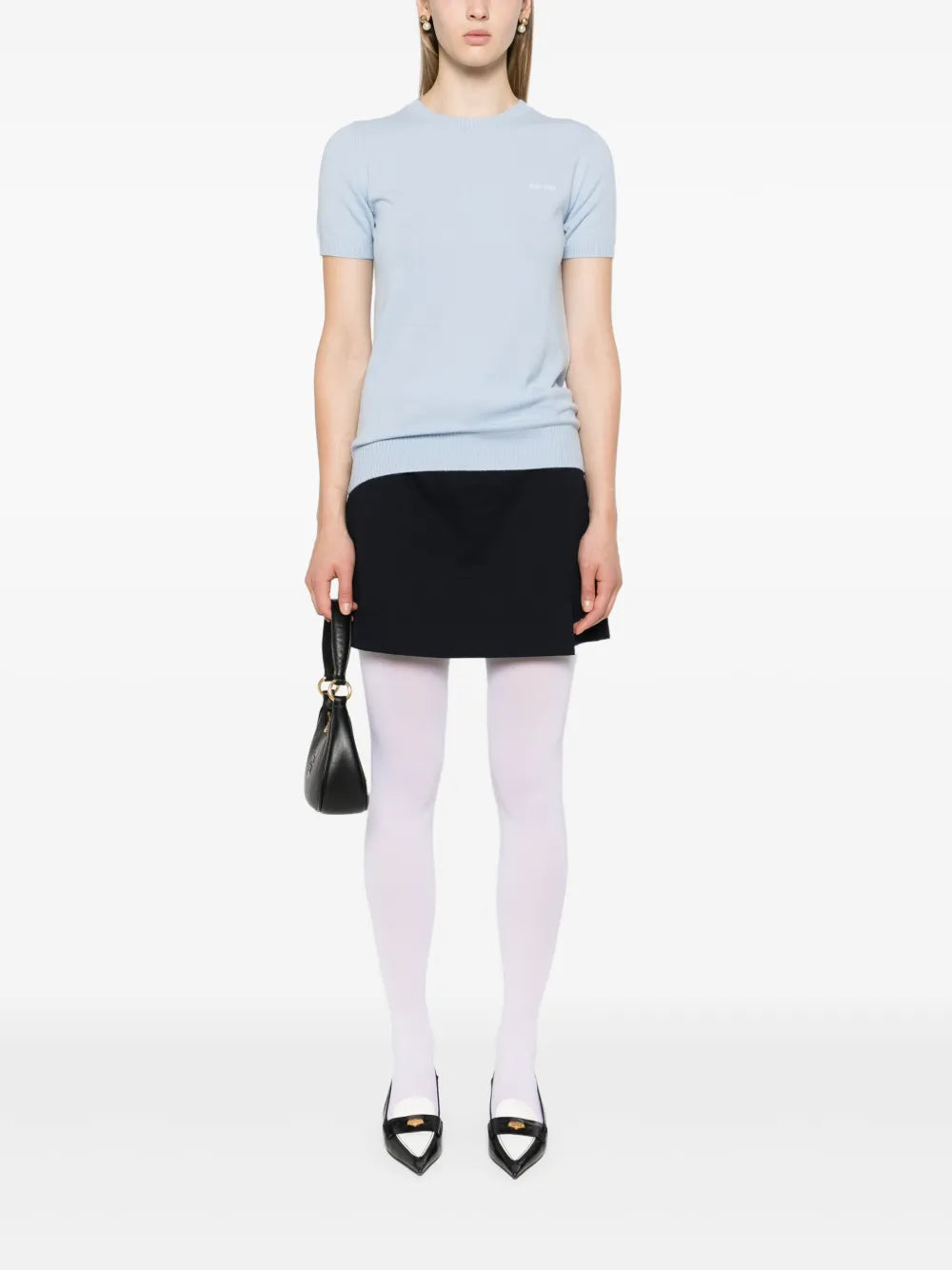 Logo-Intarsia Cashmere Top