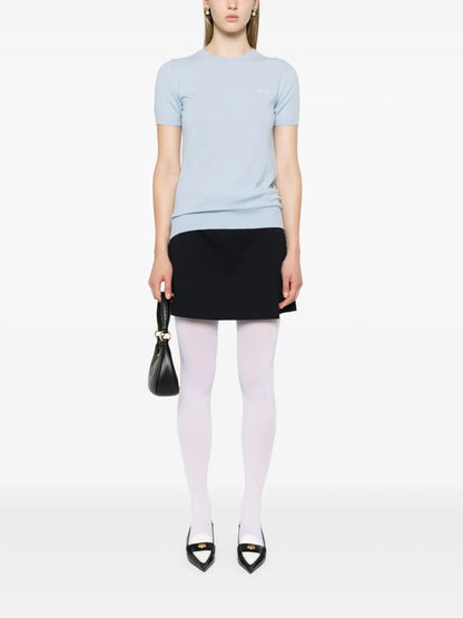 Logo-Intarsia Cashmere Top