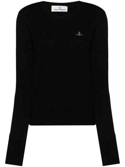 Orb-Embroidered Crew-Neck Jumper