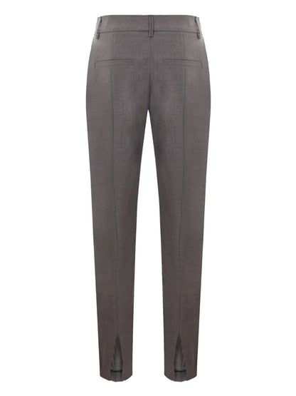 Mélange-Effect Tailored Trousers