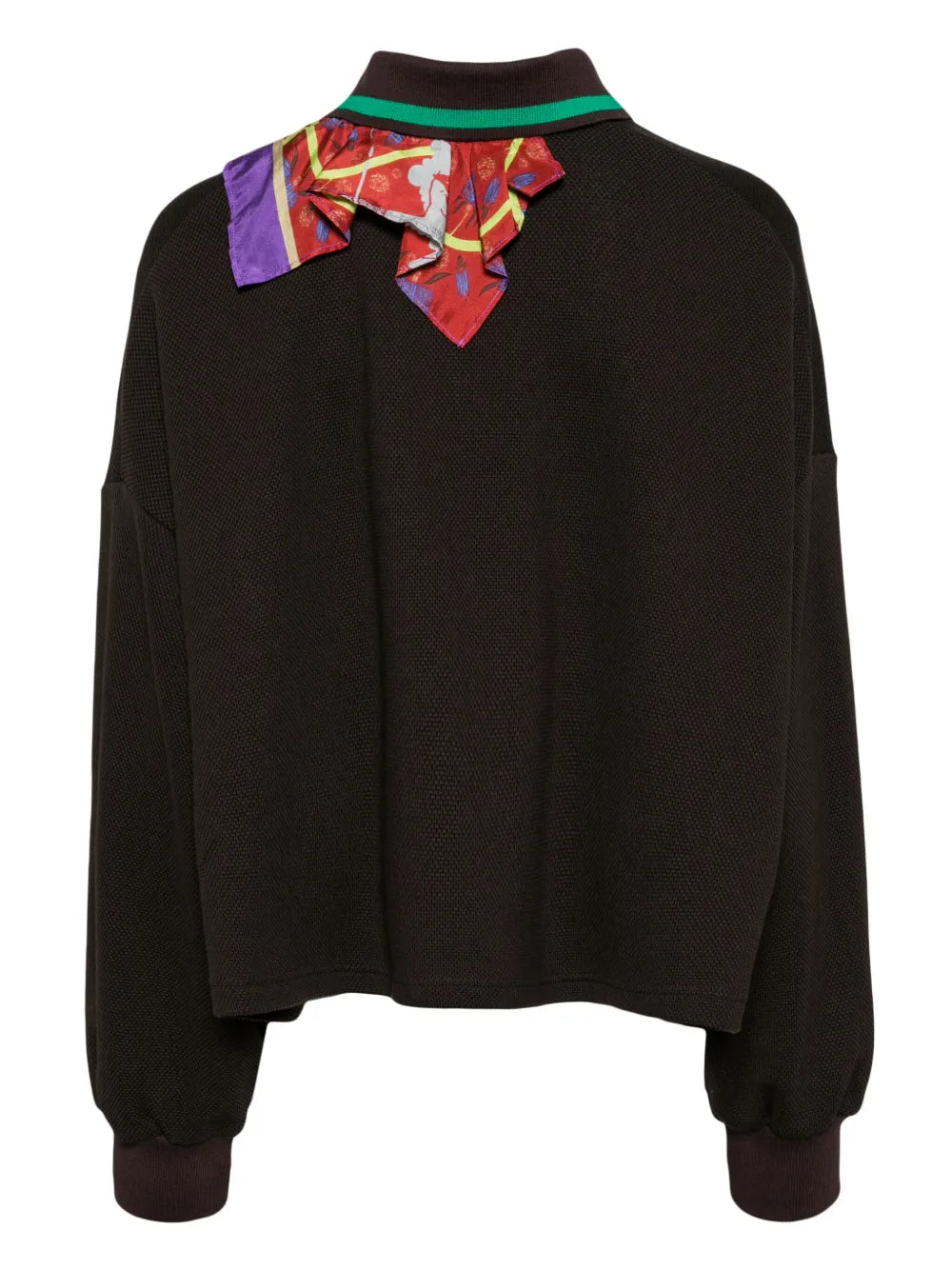 Scarf Detail Polo Top