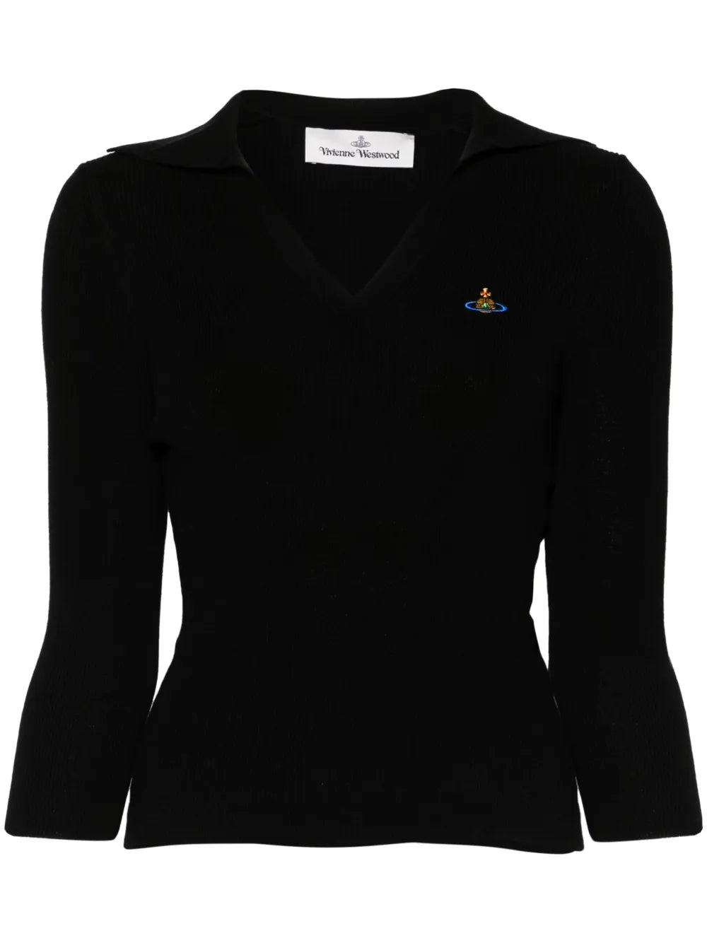 Orb-Embroidered Polo Jumper