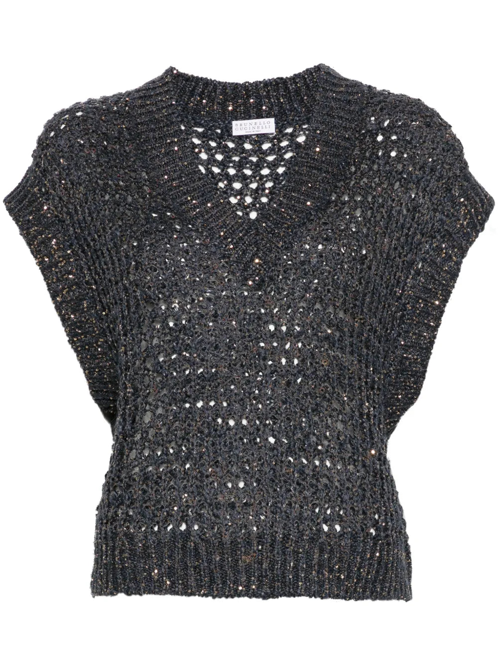 Rustic Dazzling Net Sweater