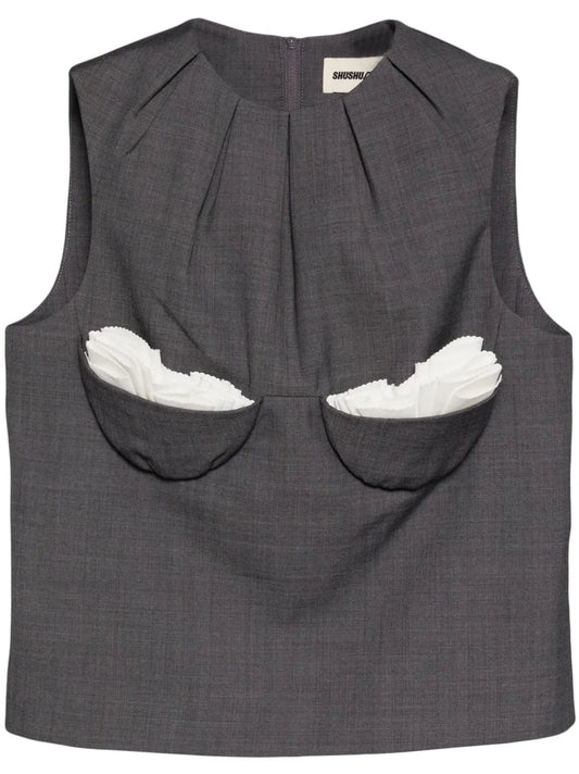 Embellished Bustier Sleeveless Top