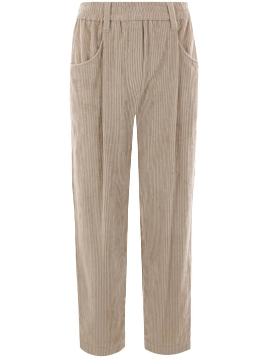 Straight-Leg Corduroy Trousers