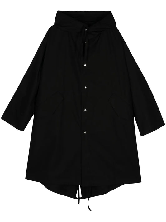 Logo-Print Hooded Coat