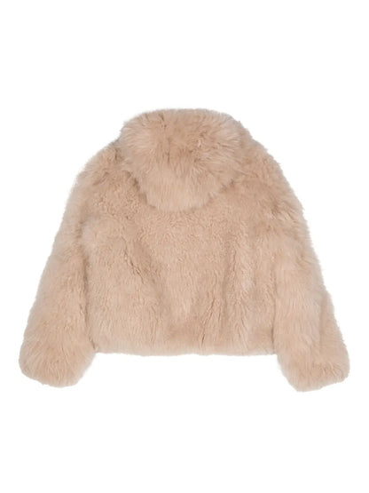 Fur-Design Cashmere Hooded Jacket