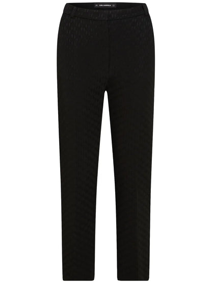 Monogram-Print Tailored Trousers
