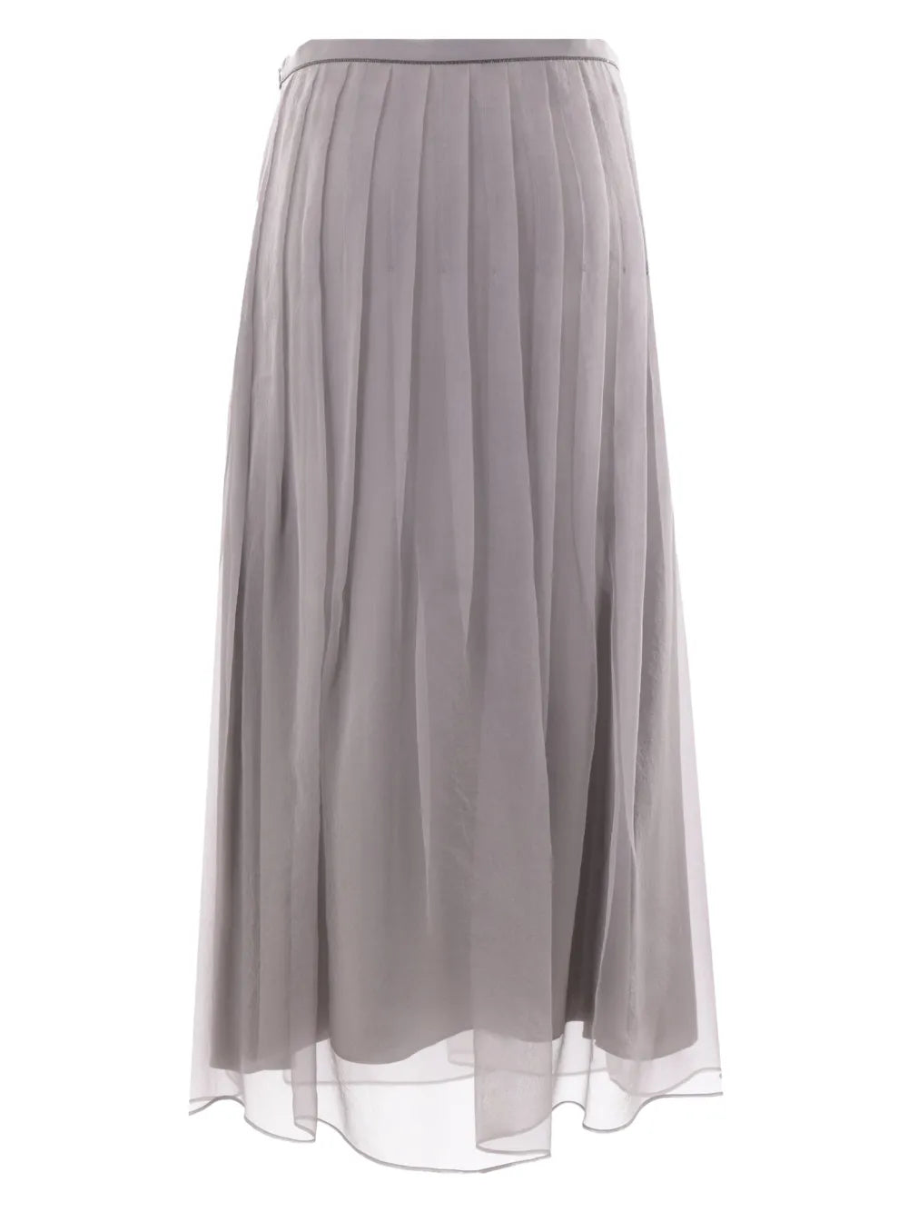 Pleated Chiffon Midi Skirt