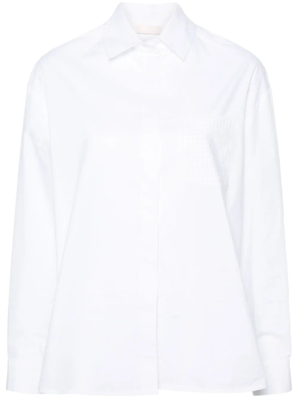 Rhinestoned Cotton Shirt