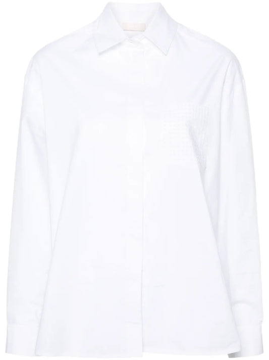 Rhinestoned Cotton Shirt