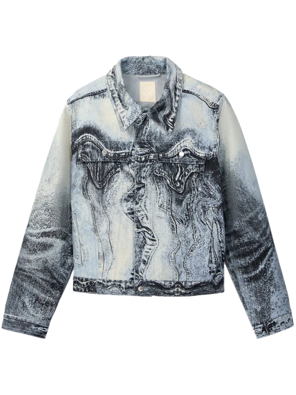 Swirl-Print Denim Jacket