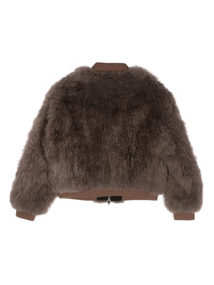 Fur-Design Cashmere Bomber Jacket