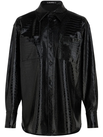 Faux-Leather Shirt