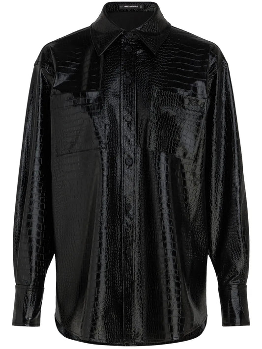 Faux-Leather Shirt