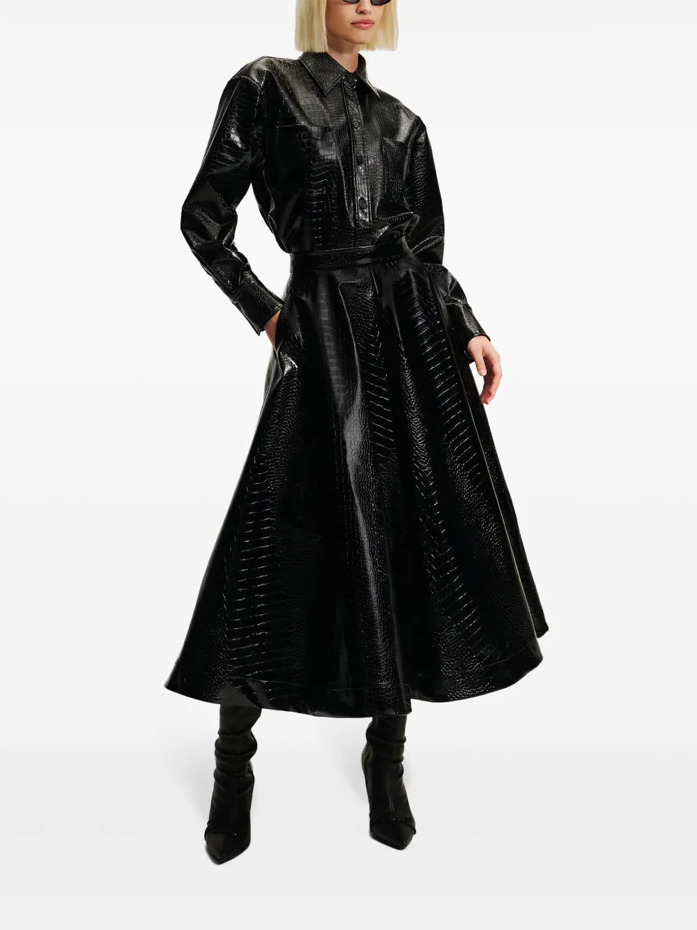 Faux-Leather Shirt