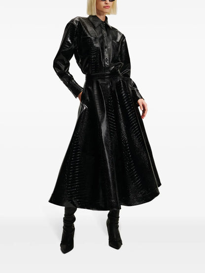 Faux-Leather Shirt