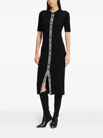 Logo-Tape Midi Dress