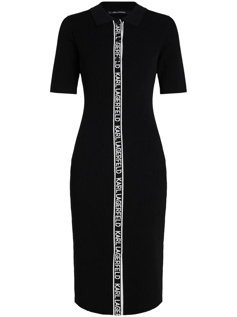Logo-Tape Midi Dress