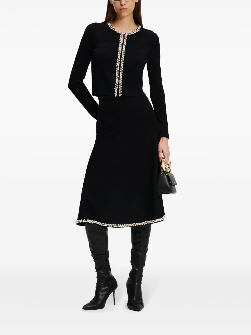 Essential Pearl-Embellished Cardigan