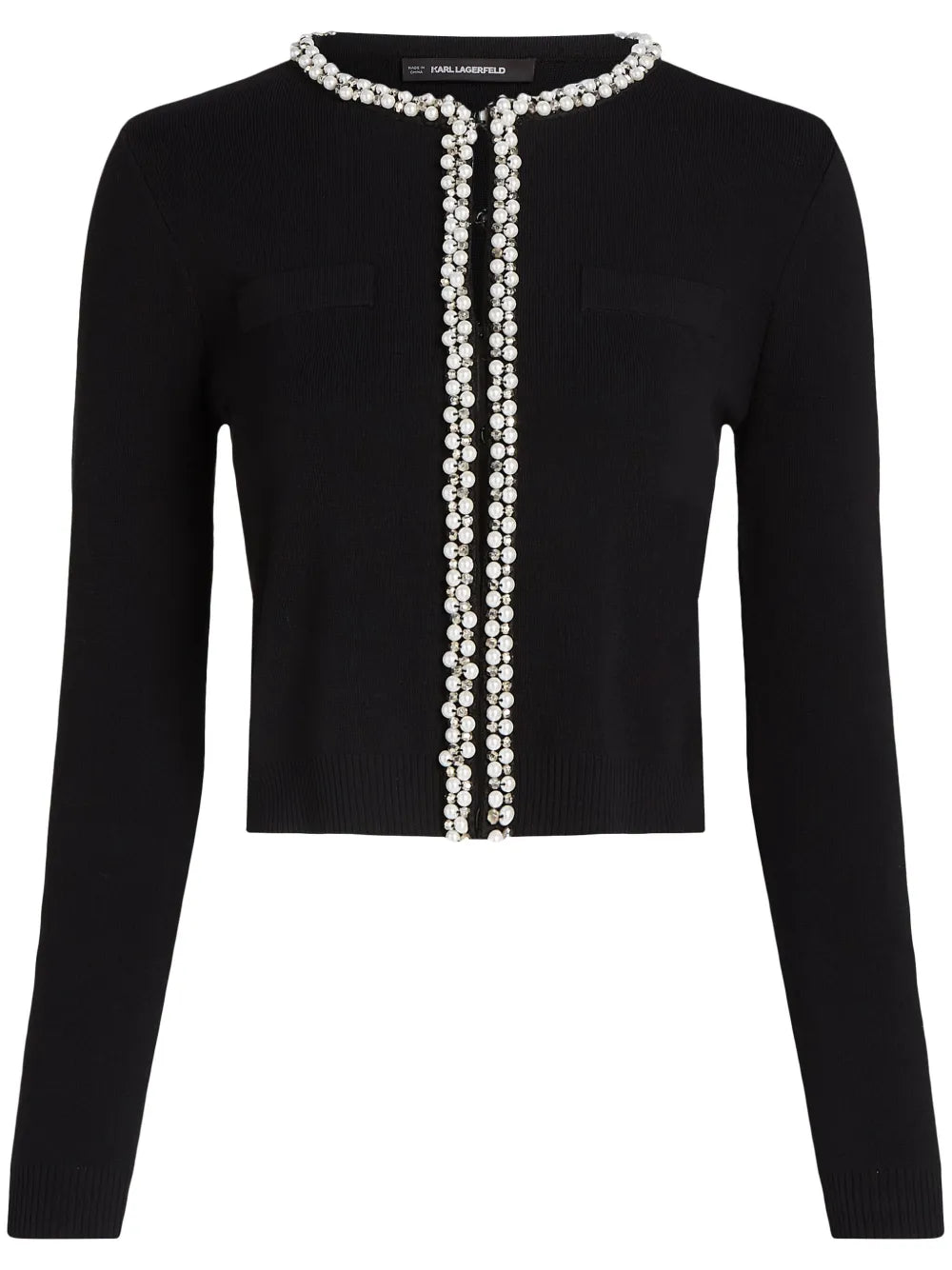 Essential Pearl-Embellished Cardigan