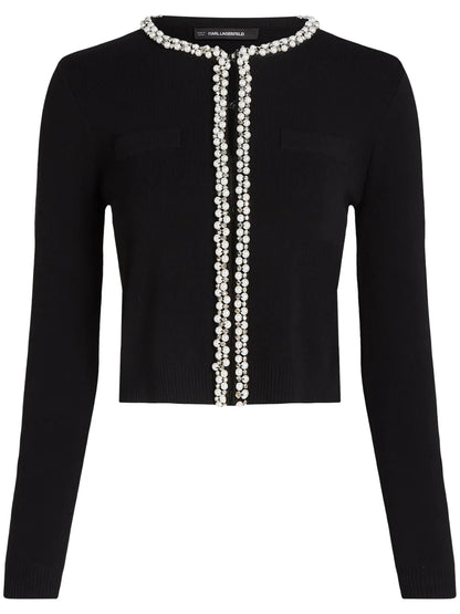 Essential Pearl-Embellished Cardigan