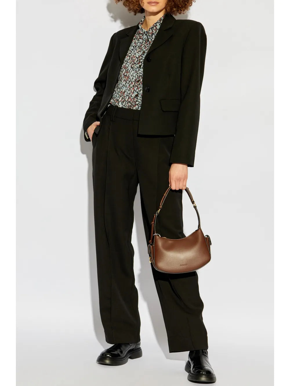 High-Rise Straight Trousers