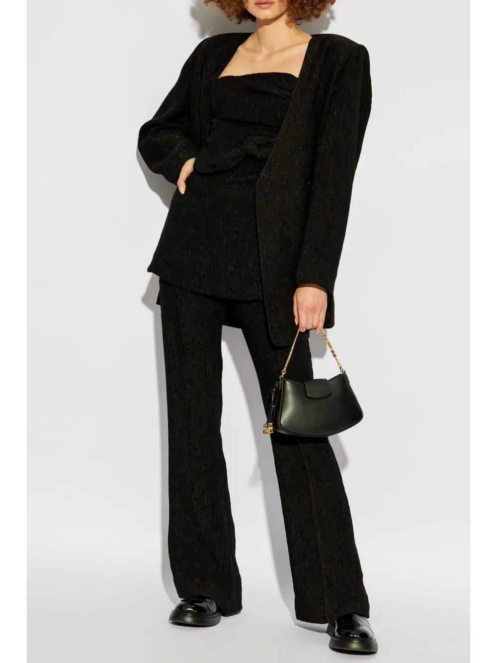 High-Rise Flared-Leg Trousers