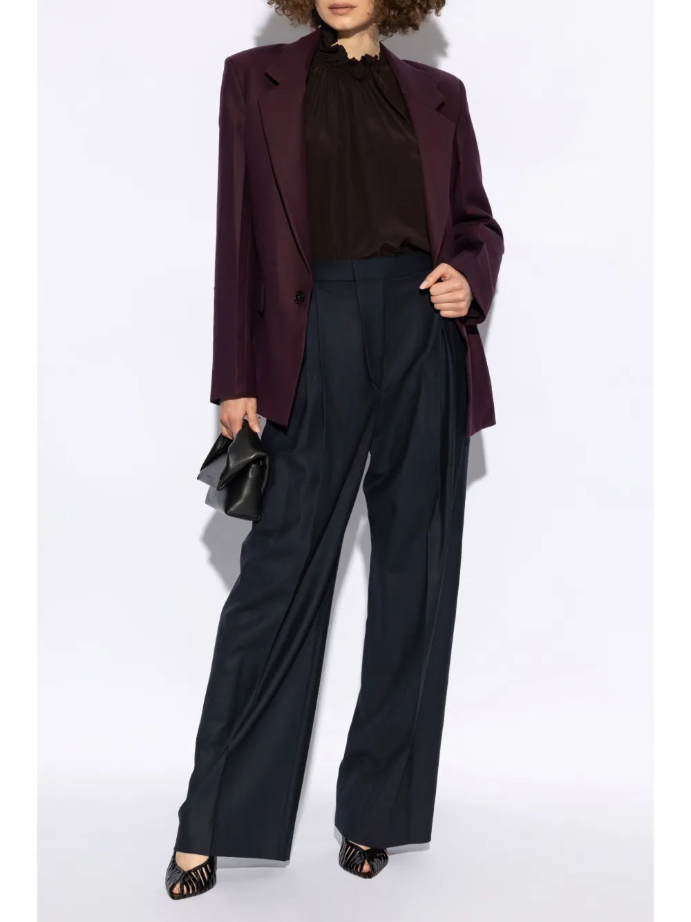 Draped Silk Blouse