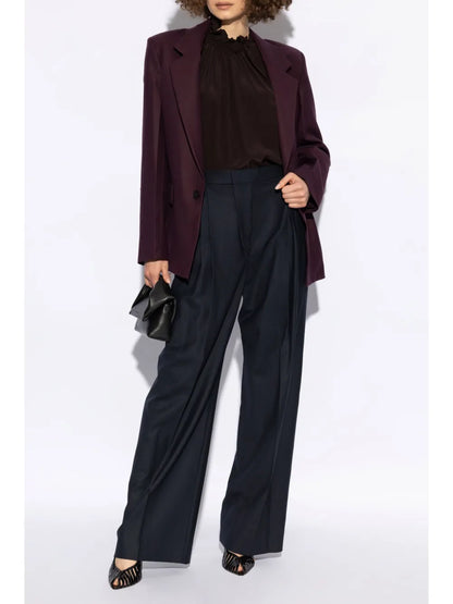 Draped Silk Blouse