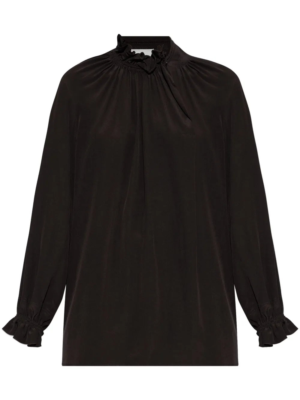Draped Silk Blouse
