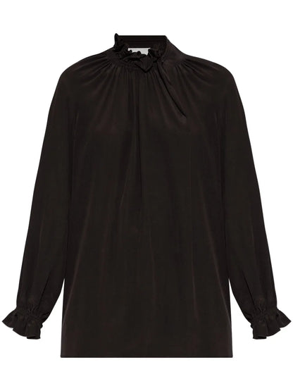 Draped Silk Blouse